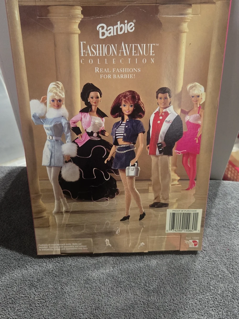 1996 Barbie Fashion Avenue Boutique Purple Sparkle Mini Dress Outfit 14980 NIB